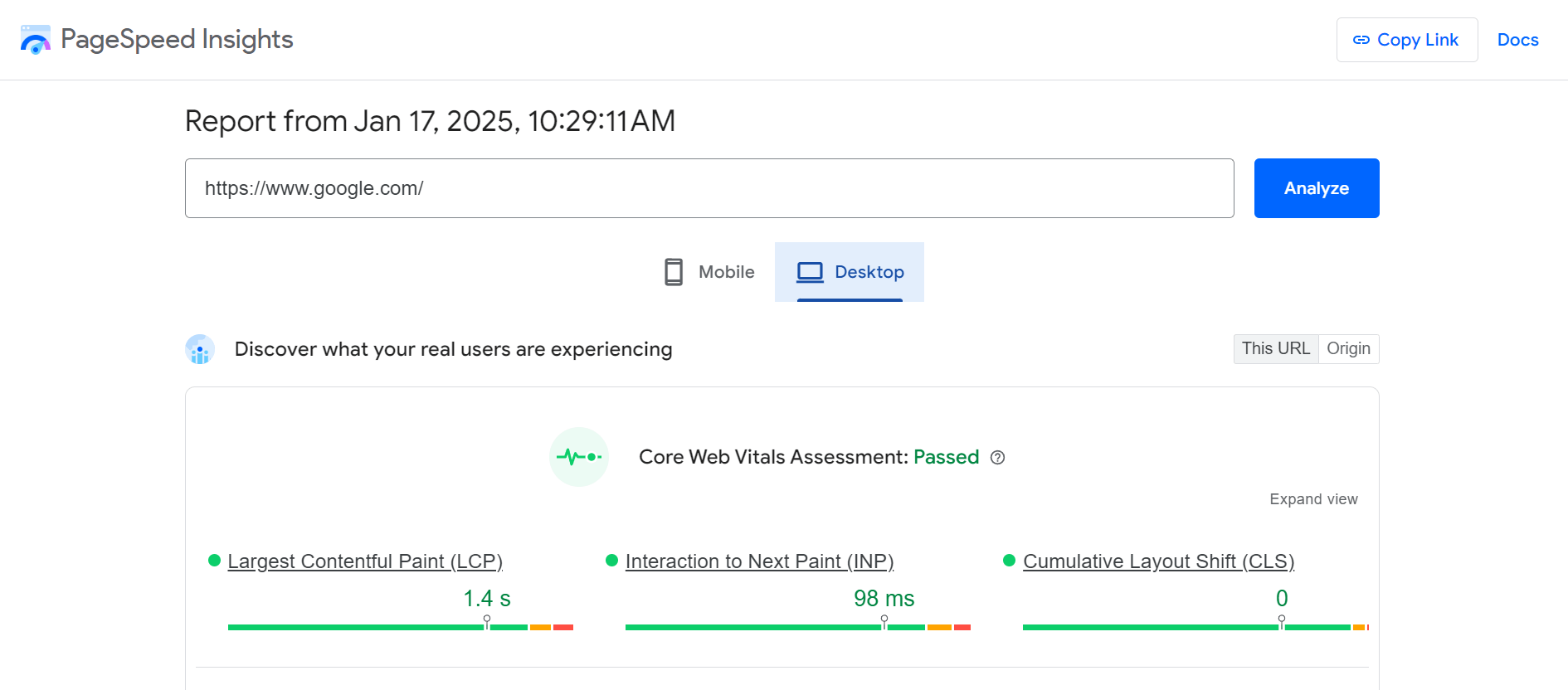 Core Web Vitals and Page Experience